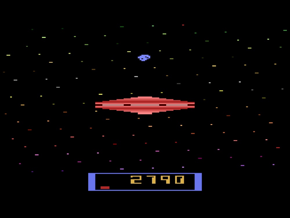 Gameplay of Cosmic Ark for Atari 2600